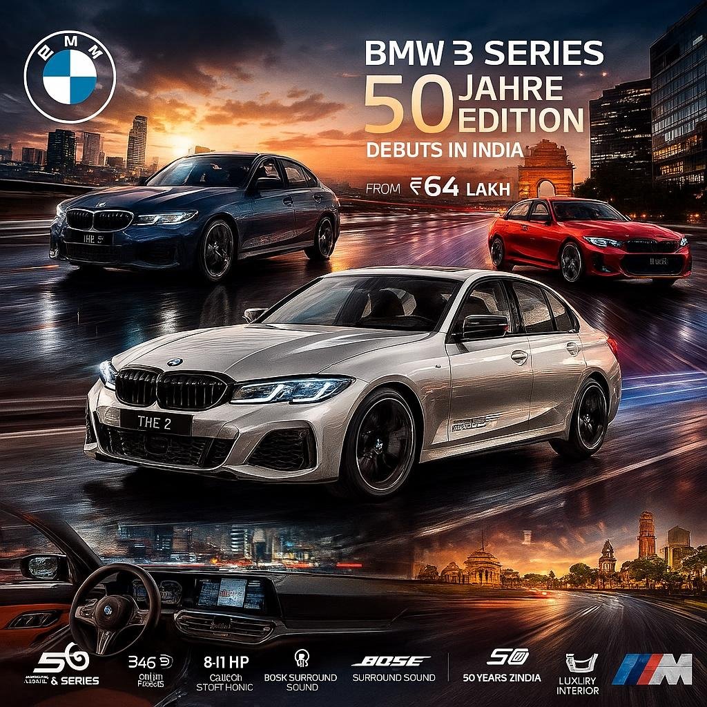 BMW’s 3 Series 50 Jahre Edition Debuts in India From ₹64 Lakh